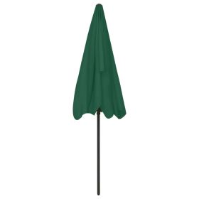 vidaXL Beach Parasol Green 78.7"x49.2"